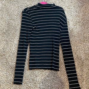 Black and white turtle neck